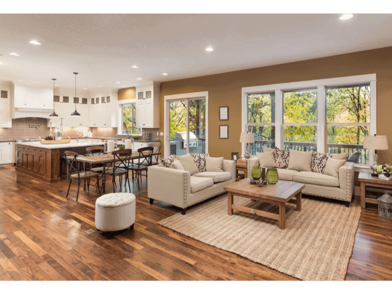 stunning hardwood flooring in a country house