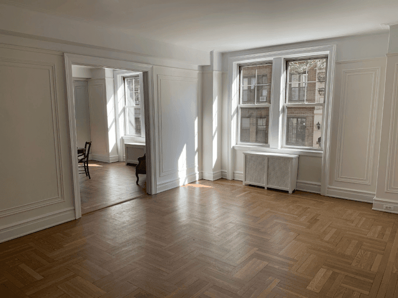parquet hardwood flooring of an NYC apartment