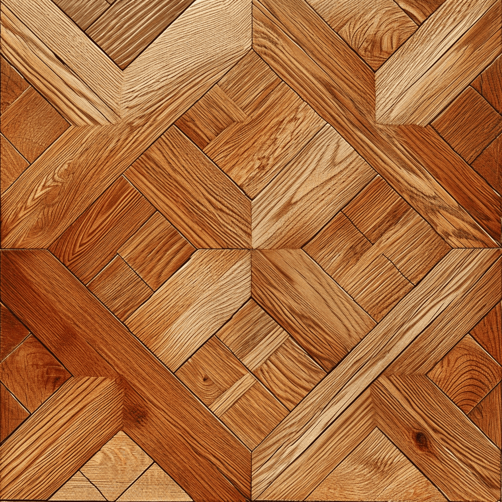 beautiful complex parquet diamond pattern, hickory floor