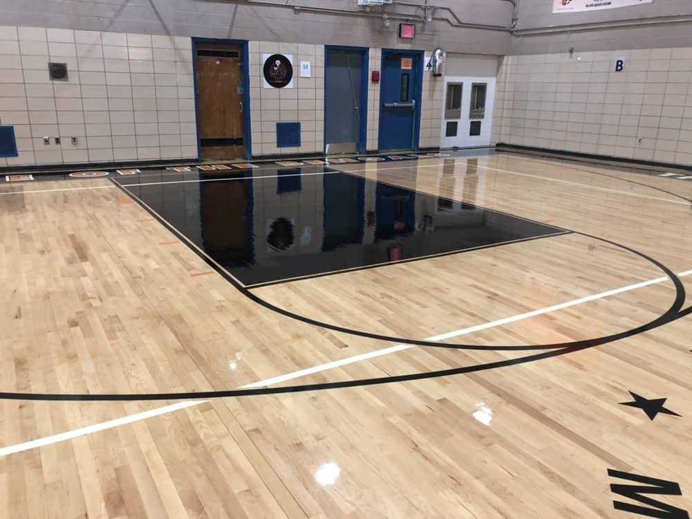 NYC School Basketball court refinishing