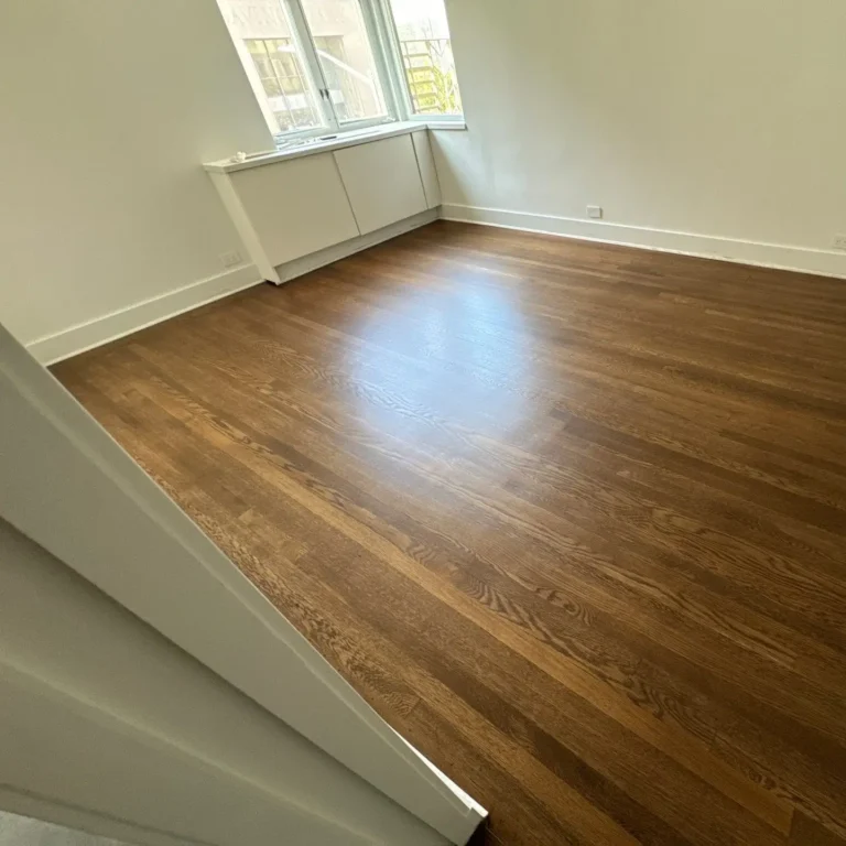 Refinishing hardwood floor in Chelsea Manhattan