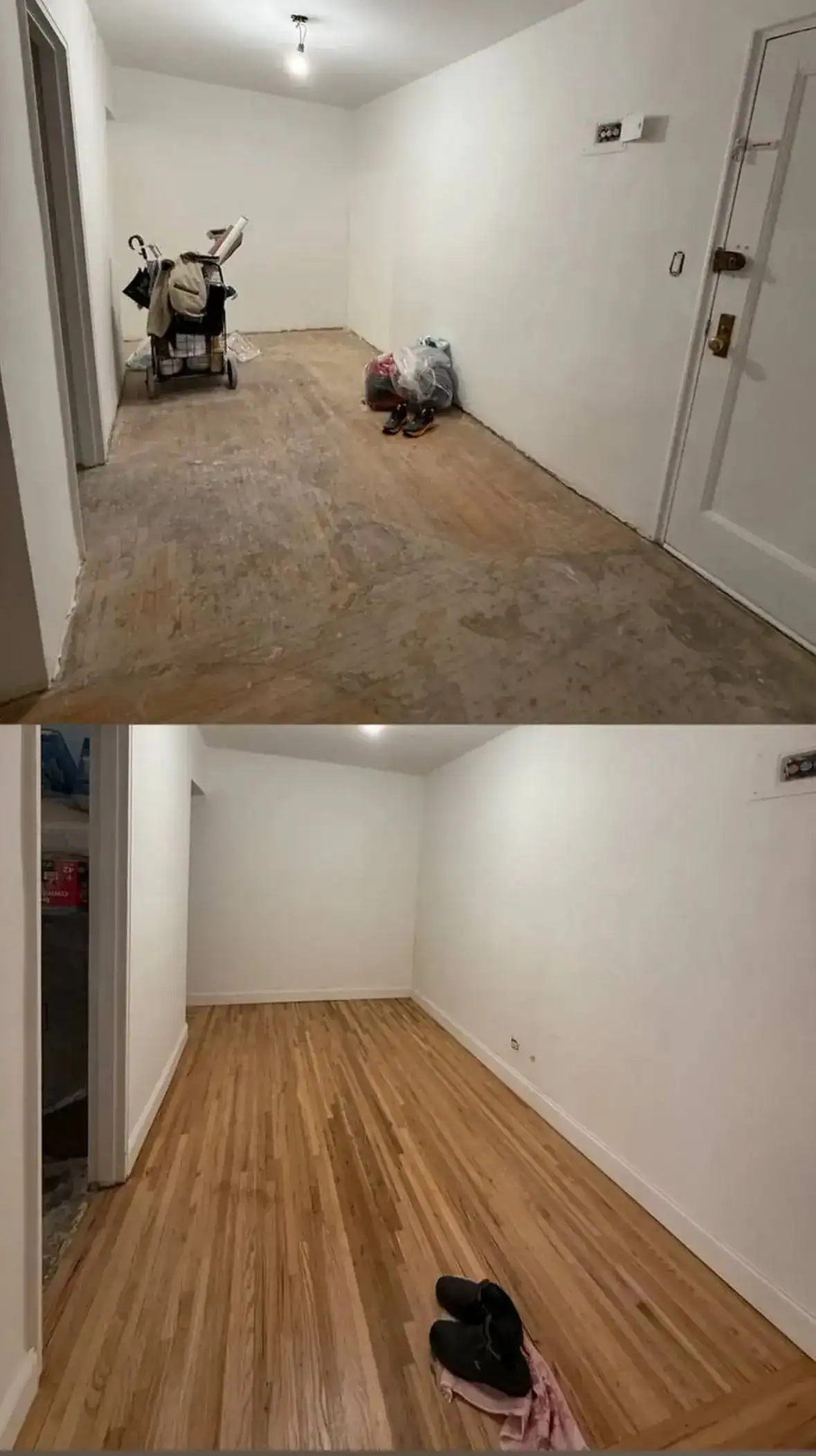 Gravesend wood floor refinishing before and after